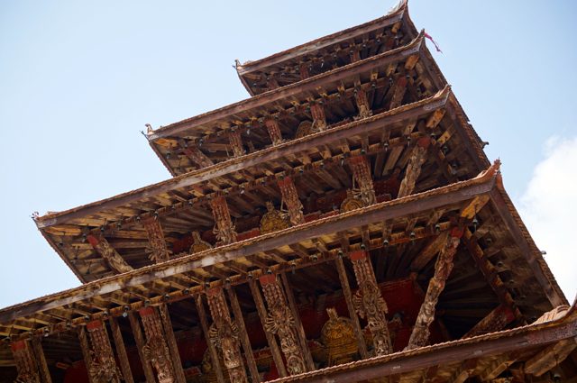 Nyatapola Temple, a 5 story pagoda built in 1702