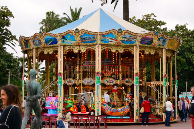 Merry-go-round along the boardwalk